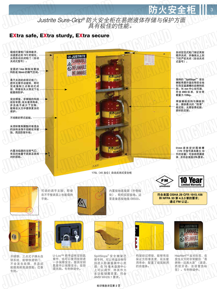 美國杰斯瑞特，防火安全柜，justrite防火柜，justrite安全柜，防爆柜justrite,8917001,4M9429
